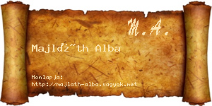 Majláth Alba névjegykártya